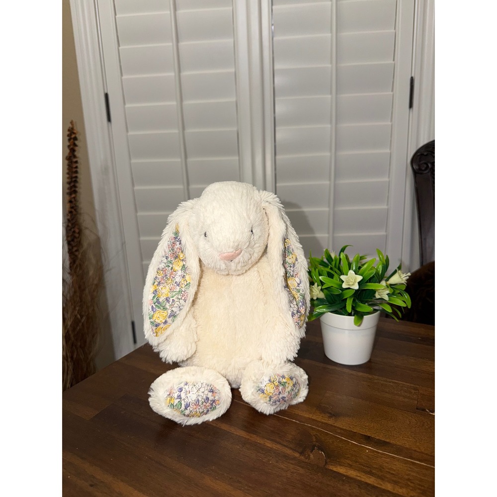 Jellycat RARE RETIRED Blossom Callie Bunny Medium Floral Plush Collectible HTF